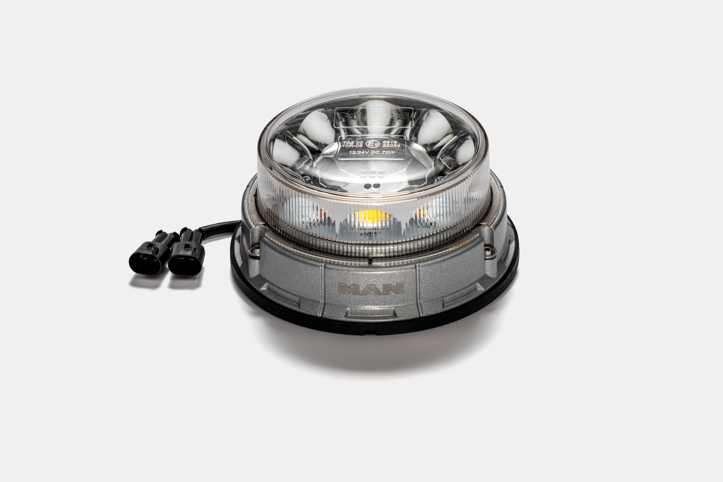 Lampa sygnalizacyjna "kogut" żółty MAN LED z czujnikiem