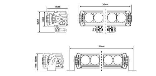 Lampa LED LAZER Triple-R 16765mm